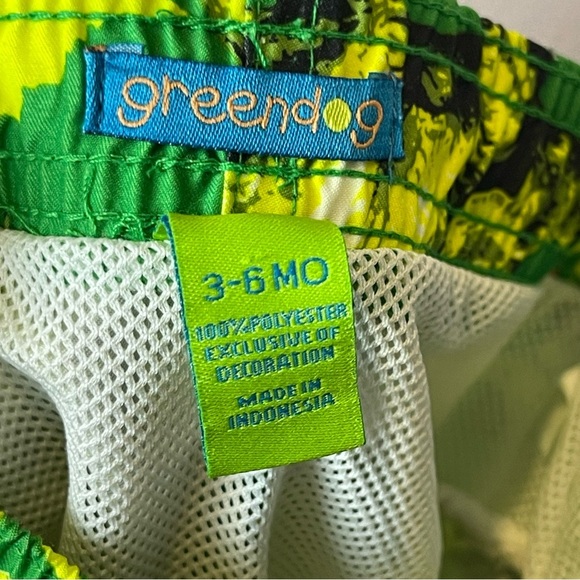 Greendog Swim Trunks Dinosaur Green 3-6M - Picture 7 of 8